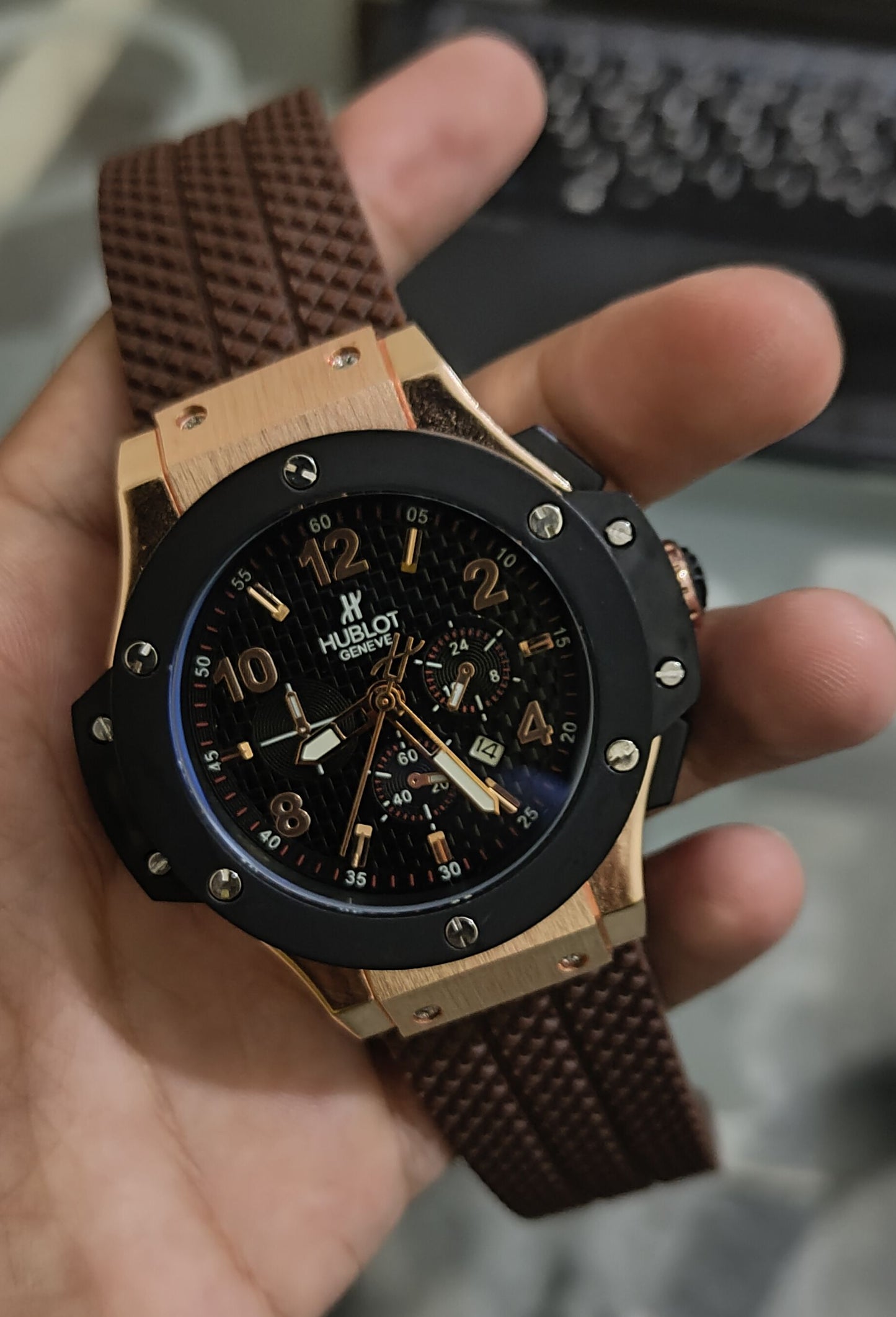 Hublot Big Bang King Men's Watch - Black Dial, Rubber Strap