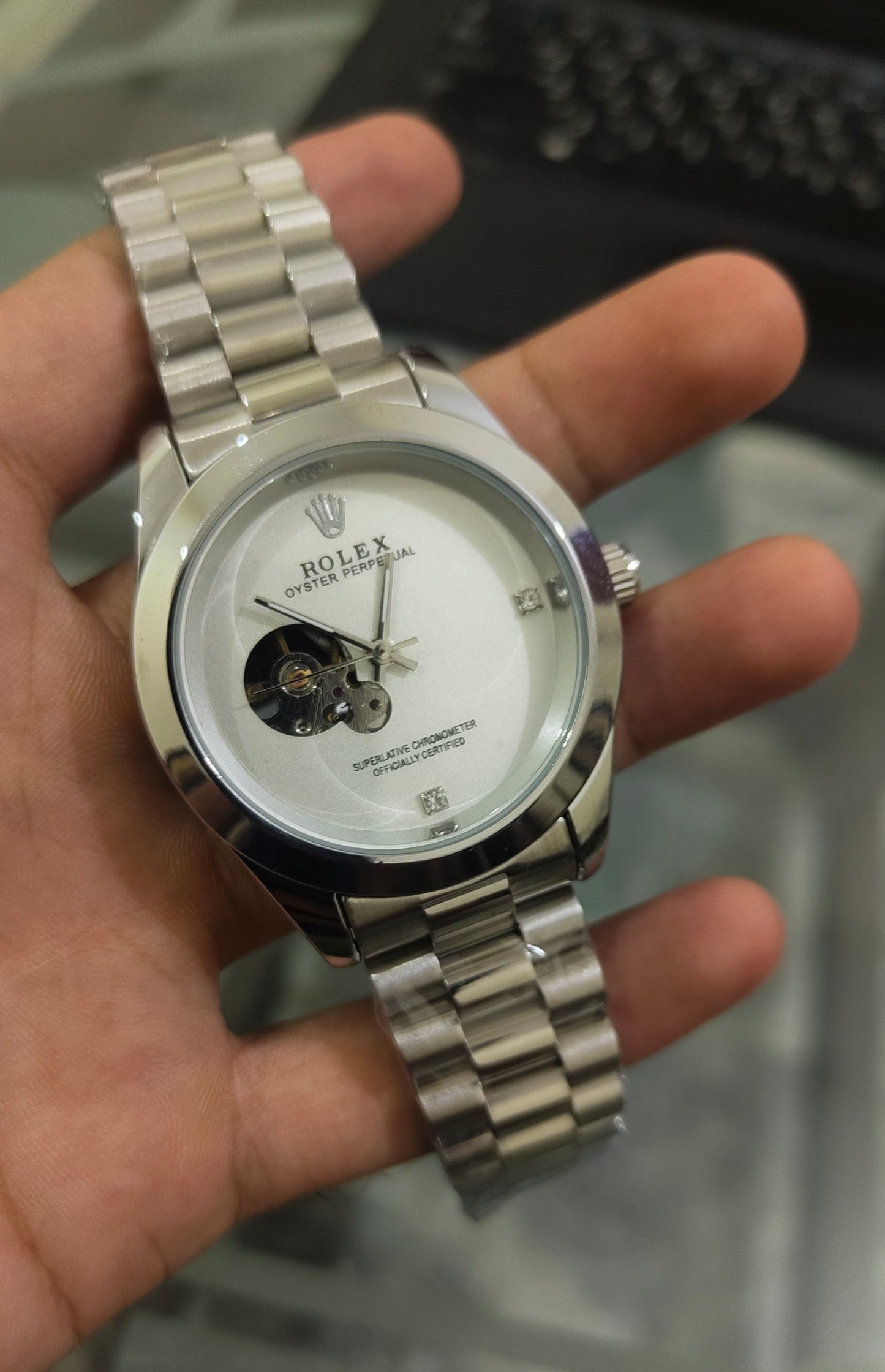 Rolex Single Eye Tt Golden Automatic Watch