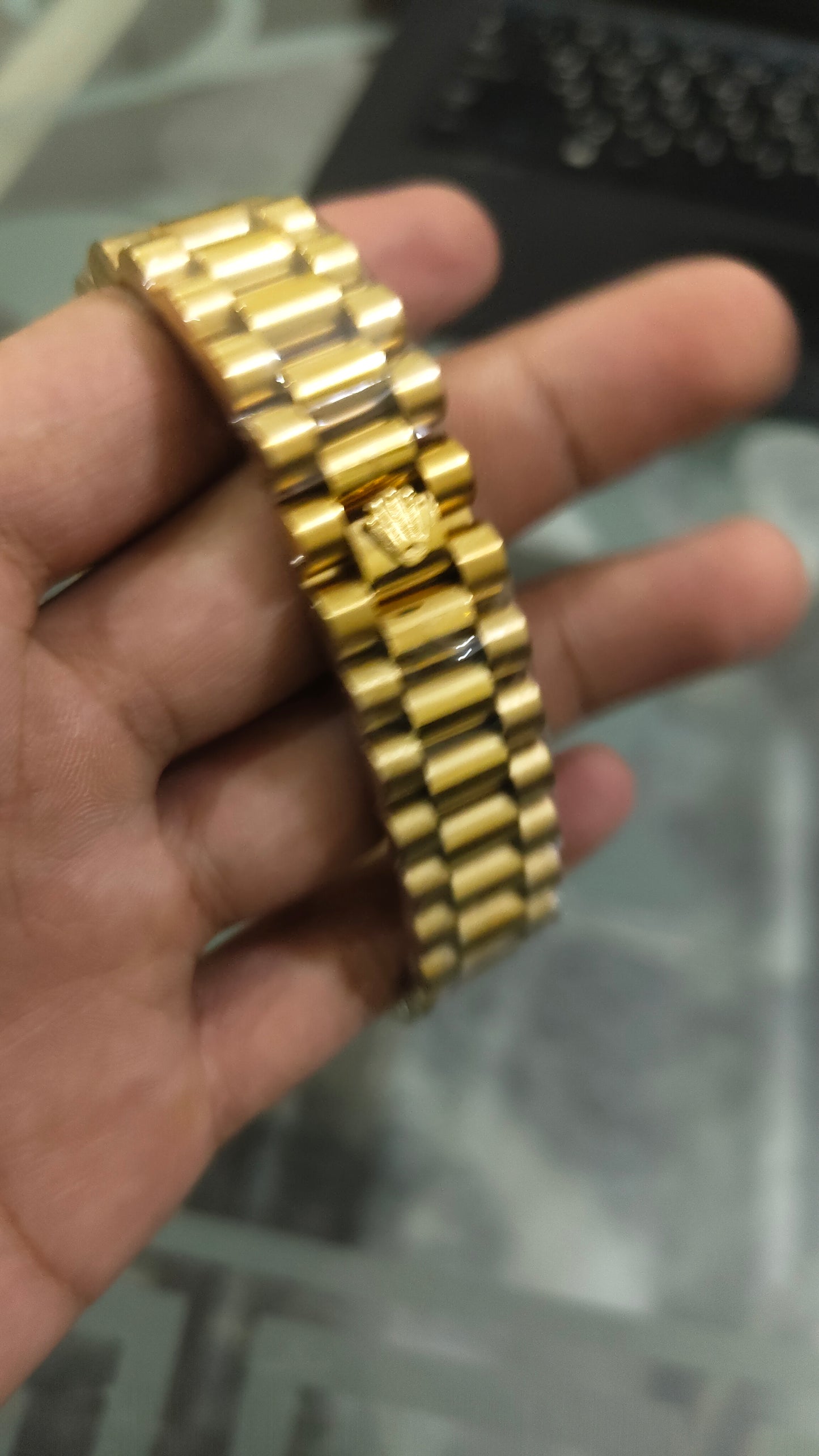Rolex Single Eye Tt Golden Automatic Watch